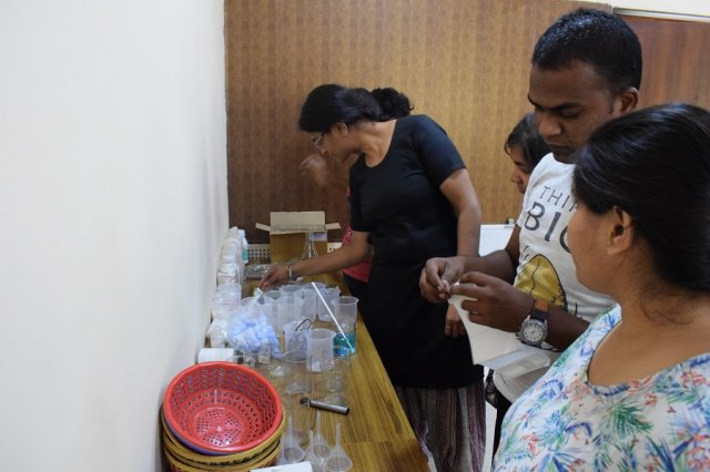 Team of Reactions &amp; Bonding doing the preparations.